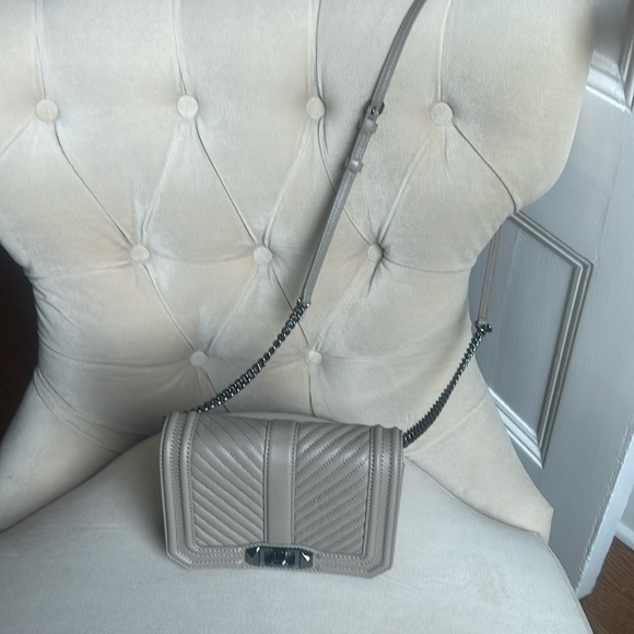 NWOT Rebecca Minkoff taupe leather crossbody. - Picture 1 of 9